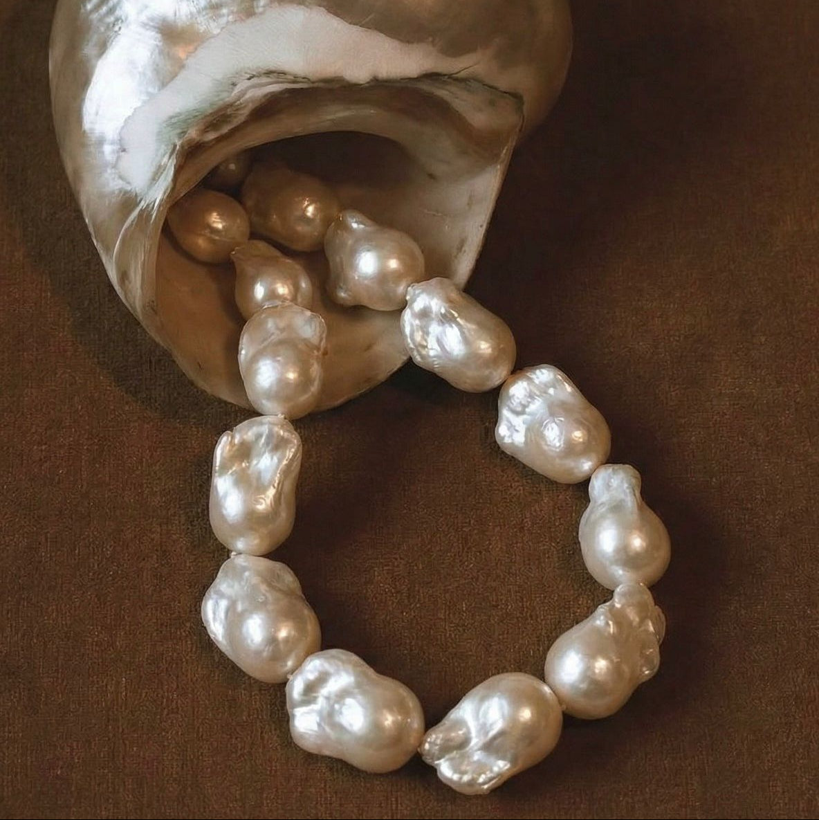 Collar de perlas barrocas naturales de 15–17 mm | La joya icónica de Bendita Eva