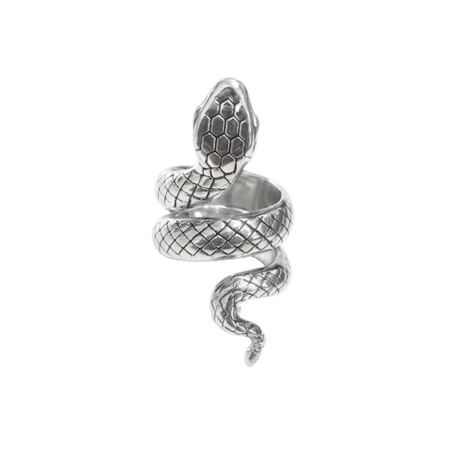Anillo serpiente XL de plata de ley con tecnica electroforming de Bendita Eva