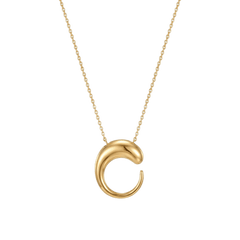 Colgante Creciente plata de ley 925 y baño de oro 18K