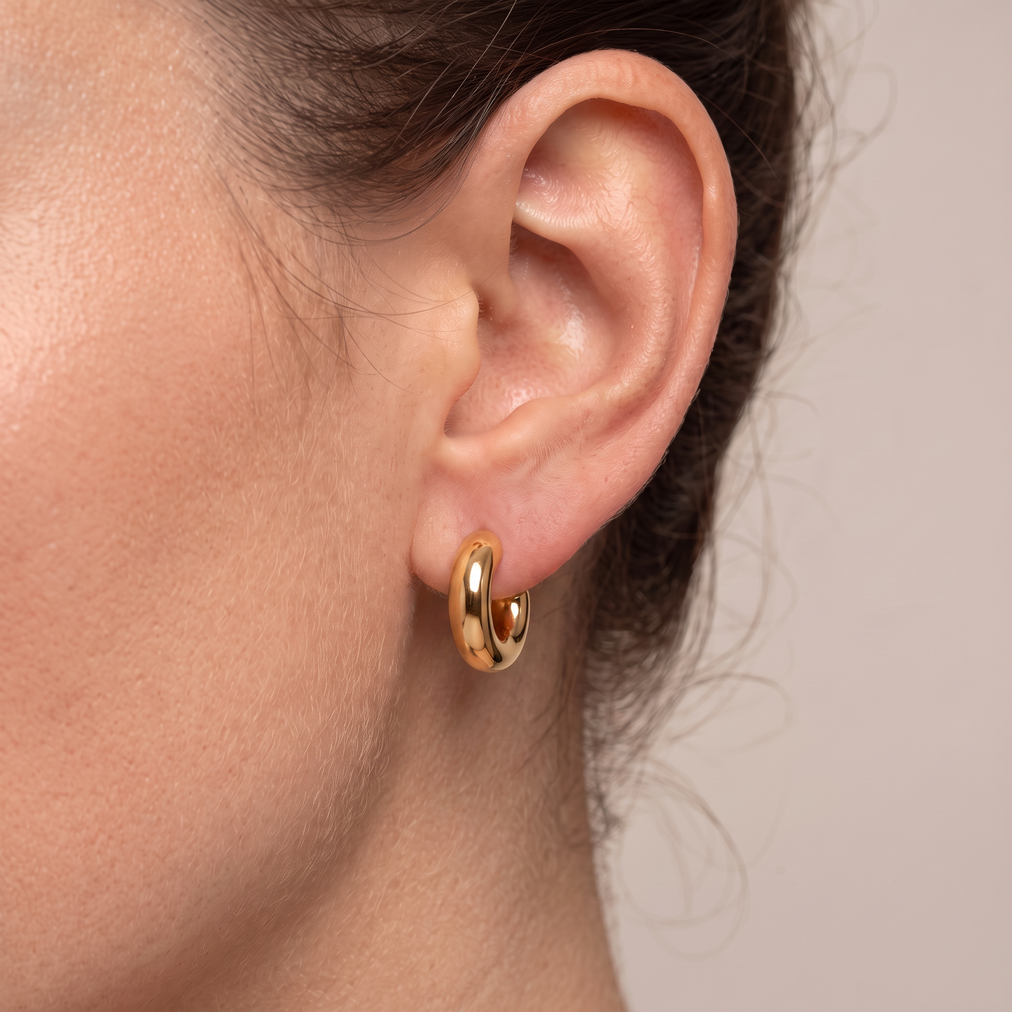 Pendientes aros 20mm acero inoxidable - Bendita Eva