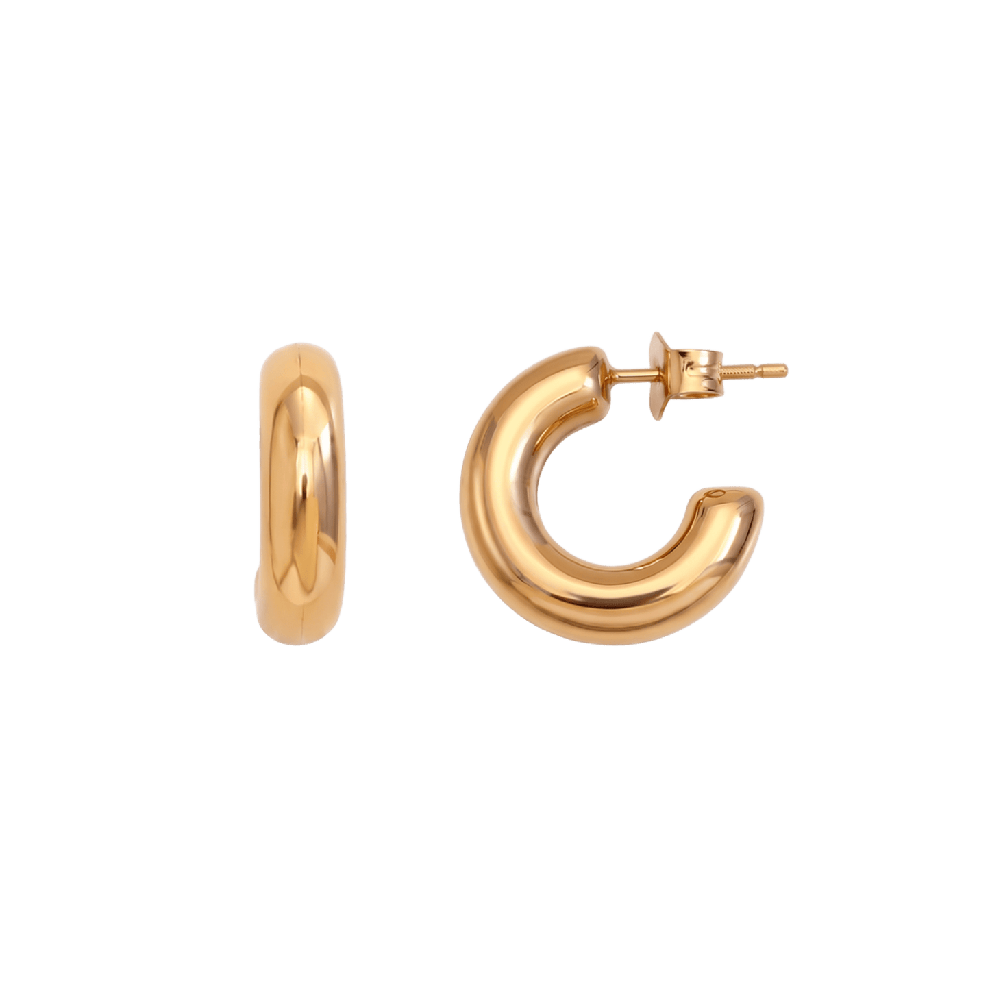Pendientes aros 20mm acero inoxidable - Bendita Eva