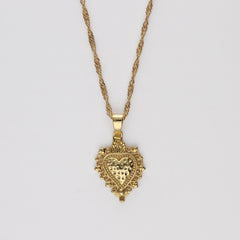 Colgante Sagrado Corazón Fe oro 2 cm