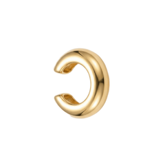 Ear cuff Donut plata de ley y baño de oro 18K
