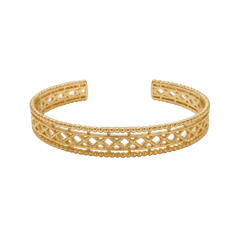 Pulsera filigrana plata de ley y baño de oro 18K